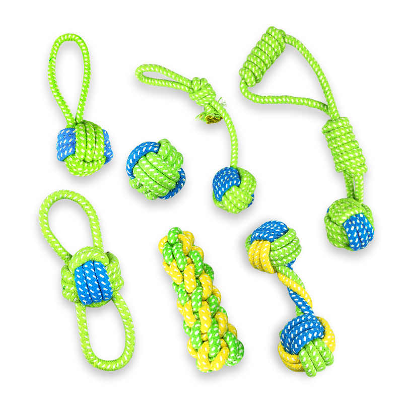 Green Rope Ball Dogs Chew Toy
